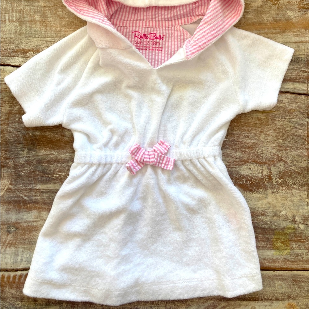 Ruffle Butts baby terry cloth cover up 12–18 months